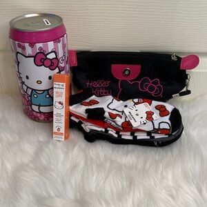 Hello Kitty Bundle including Kitty Bank, set of 5 socks, Wristlet Pouch and Lip